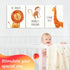 Throwback Traits Safari Nursery Decor, Baby Room Animal Pictures, Set of 6 – 8x10 Wall Art