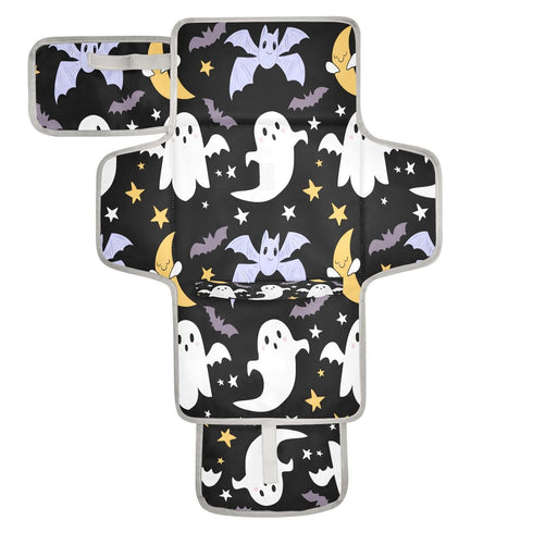 Kigai Halloween Boo Portable Changing Pad Travel Waterproof Foldable Baby Changing Pad