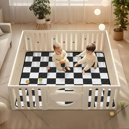CuwrYet 50x50 Inch Baby Play Mat Foldable Baby Playmat Soft Baby Crawling Mat Baby Carpet Play Rug Pad for Toddler