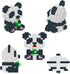 Larcele Micro Building Blocks Animal Set, DIY Mini 3D Toy Bricks, 330 Dots KLJM-10 (Panda Eat Bamboo)