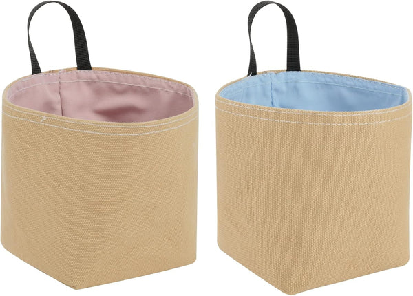 CM Mini Hanging Basket, Small Storage Bag Decor Bin for Wall & Door, Foldable Basket Bin, 2 Pcs