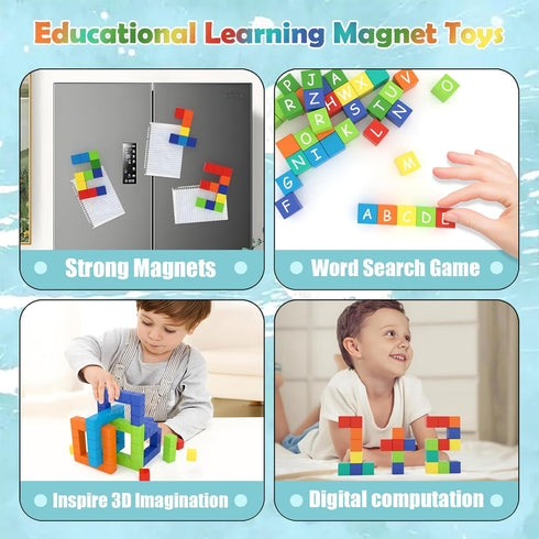 100 3-5, 4-8,Magnetic BananMelonBM PCS Magnetic Building Blocks, for Toddlers Age for Kids Ages Cubes, Preschool