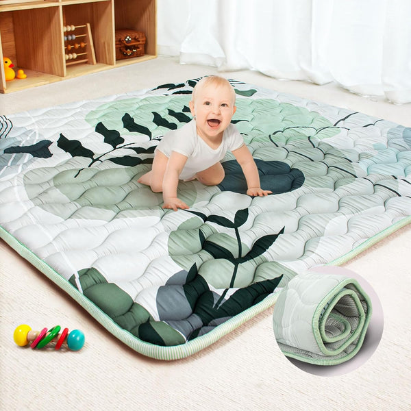 Baby Play Mat, 50x50 Playpen Mat, Thick Soft Foam Playmats for Baby,