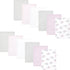 Hudson Baby Unisex Baby Cotton Flannel Burp Cloths Bundle, Lilac Elephants, One