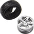 5-Spoke 12mm Hex Hub Wheel Rims & Rubber Tires Compatible with HSP Tamiya HPI Kyosho 1/10 On-Road Touring Car