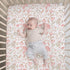 3 Set Set The Peanutshell Whimsical Floral Piece Baby Crib Bedding for Girls, Pink Botanical Nursery Decor, Reversible