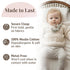 Muslin Cotton Pacifier Clips - Metal-Free, Lightweight and Secure Pacifier Holder for Babies (Cloud Rve) - Mila & Lulu