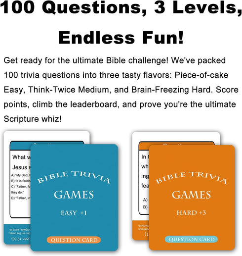 Docdeer Bible Trivia Card Game for Adults & Families - Fun Learning