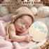 Penitue Wooden Baby Announcement Sign, Hello World Newborn Board Signs for Boys & Girls Welcome Baby Name Arrival