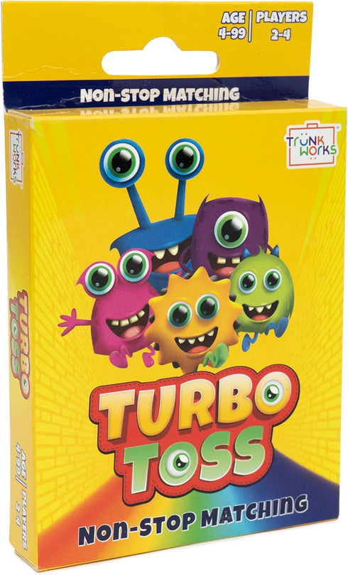 Turbo Toss Card Game by Trunkworks | Non Stop Matching Card Game for Kids Ages 4 and Up | Develops Focus, Fast Reflex,