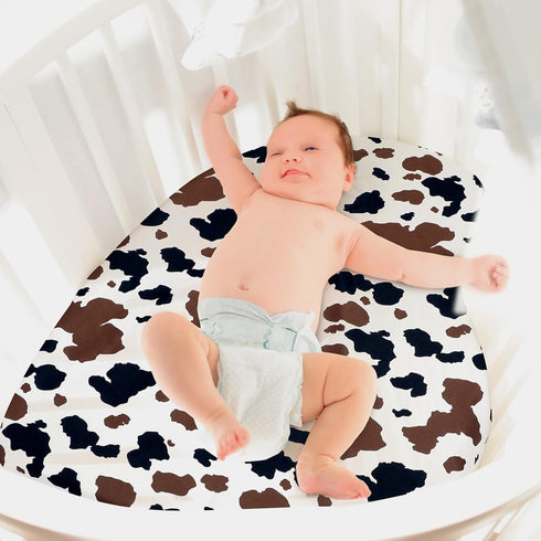 Mindsoft 2 24 38 Set Pack Pcs x in Western Cowboy Infant Crib Sheets Mini Portable Crib Sheet Newborn Bedding Nursery