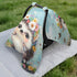 DOMIKING Hedgehog Butterfly Sky Blue Pattern Baby Car Seat Cover Breathable Infant Car Seat Cover for Babies