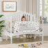 35.3" NUTIKAS Crib Rail Guard for Toddlers - Toddler Bed Rails Convertible Safety Side Protector Swing Down Mesh