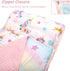 Toddler Nap Mat with Removable Pillow and Soft Dot Minky Blanket, Extra Large Unicorn Napping Mats for Kids