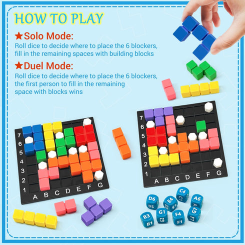 2.0 10,000,000+ 5+ STEM Puzzle Game The Brain Square with Solutions Pattern Matching Blocks Brain Teaser Toy Roll Dice