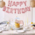 Happy Birthday Balloons Banner - Rose Gold 16 Inch Mylar Foil Letters | Inflatable Party Decor for Kids and Adults |
