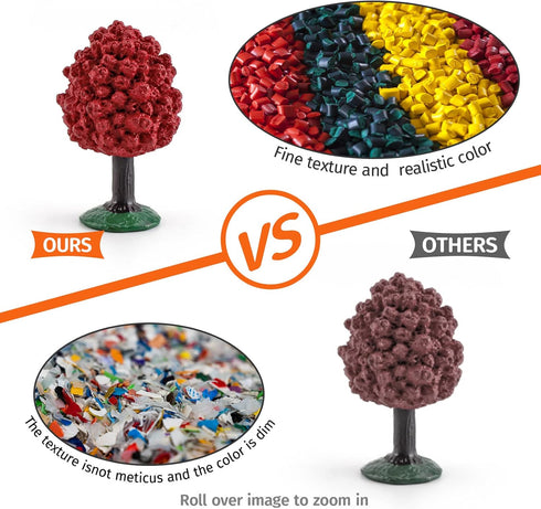 Set Realistic Plastic Trees Toys Plant Toy for Kids Sensory Bins Learning Toys Realistic Food Figurines School Projects