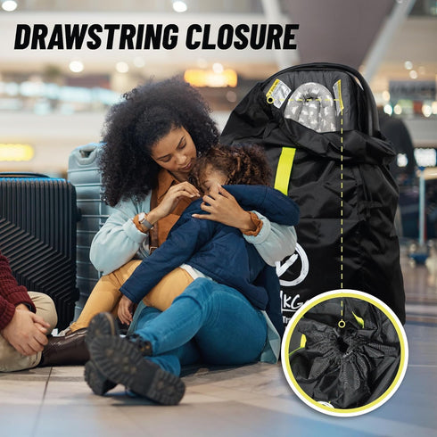 Backpack V VOLKGO Car Seat Travel Bag For Airplane with Padded Shoulder Straps, Gate Check Bag, Car Seat Bags for Air