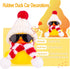 Christmas Rubber Ducks Toys, Yellow Duck Car Ornaments for Dashboard Decorations