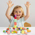 48 PCS Wooden Sorting Stacking Rocks Stones - Sensory Toddler Toys Learning Montessori STEM Building Blocks Game for