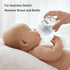 Natural Glass Baby Bottle Wide Neck, Newborn Anti-Colic Baby Bottle, Clear, 3oz(Pack of 2), Includes 2Pcs Slow Flow Nipple(SS), 0 Months+