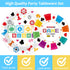 Wiooffen 96 Pcs Family Game Night Party Supplies, Gaming Party Decoration for Birthday, Tableware Set for 24 Guests