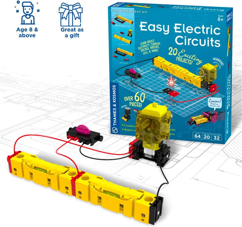 Set 15 5 Thames & Kosmos Easy Electric Circuits STEM Kit | Essential Circuitry | Experiments, Motorized Models