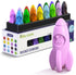 TinyGeeks 16 Rocket Crayons - Non Toxic, Washable - For Toddlers, Kids