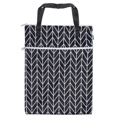 Teamoy Travel Hanging Wet Dry Bag Organizer, 24.7 x 18 inches, Two Compartments for Diapers, Laundry, Swimsuits