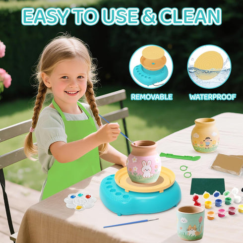 8-12, 3 Pack 6 7 8 9 10 11 12 Pottery Wheel for Kids, Arts & Crafts Pottery Painting Toys Kit for Kids Ages Art