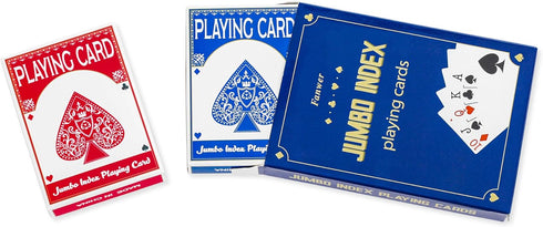 Playing Cards Large Print for Adults - 2 Pack for Seniors, Vision Impaired, Low Vision Crowd, for Card Games