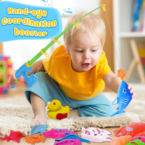 Goody King Magnetic Fishing Game, Pool Toys for Kids, Outdoor Indoor Carnival Party Water Bath Toy for Toddlers