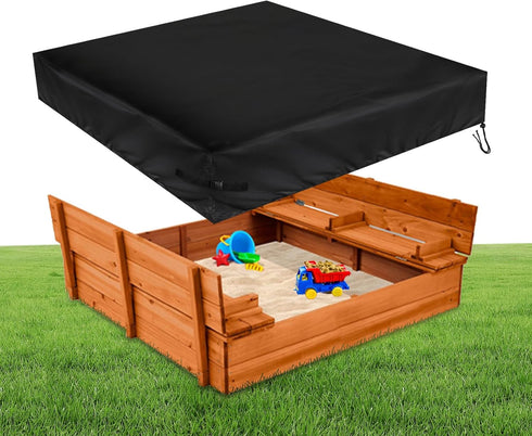 Sandbox Cover,Waterproof Square Sand Box Covers,500D Heavy Duty Outdoor Coveri Fits Sand