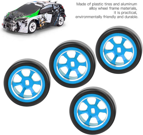 VGEBY 4pcs RC Drift Tire, RC Wheel Rim Tire Modification Parts for Wltoys K969 K989 P929 1/28 RC Mini Z Wheels