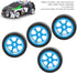 VGEBY 4pcs RC Drift Tire, RC Wheel Rim Tire Modification Parts for Wltoys K969 K989 P929 1/28 RC Mini Z Wheels