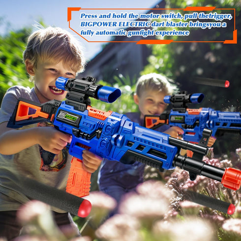 Bigpower Electric Kids Toy Sniper Rifle with Scope - Tactical Vest Kit, 4 in 1 Automatic Sniper Rifle Toy Guns for Boys