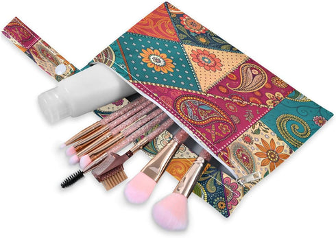 Haskirky 2 Tribal Patchwork Kantha Pcs Cloth Diaper Wet Dry Bags,Waterproof and Washable Bag for Travel Reusable Wet