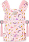 GAGAKU Baby Doll Carrier for Kids, Reborn Baby Carrier with Adjustable Straps for American Girl Doll, Pink