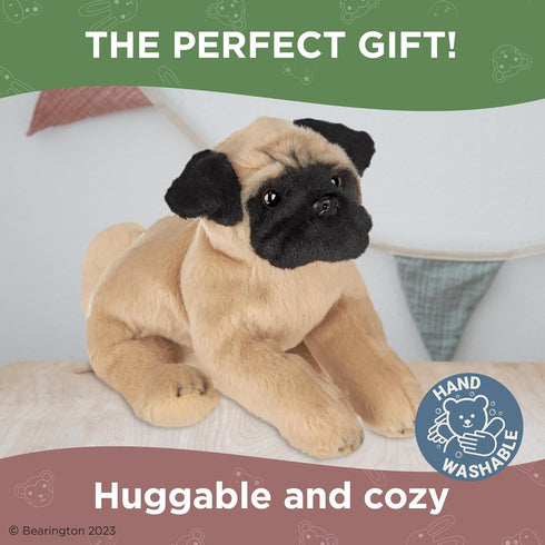 Bearington Lil' Pugsly Small Plush Pug Stuffed Animal - 6 inch