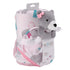NoJo Girl Bear and Penguins White, Gray, Pink Super Soft Christmas Sherpa Baby Blanket and Security Blanket Set