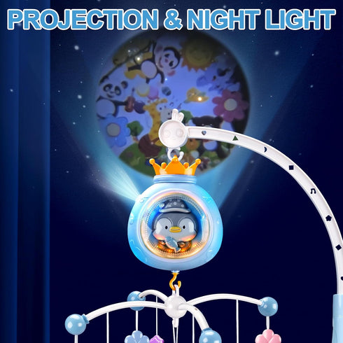 ZFSZSY 0-6 6-12 Pack Crib Mobile with Music and Lights,Mobiles for Cribs, Baby Mobile Arm Toys Hanging for Girls Boys