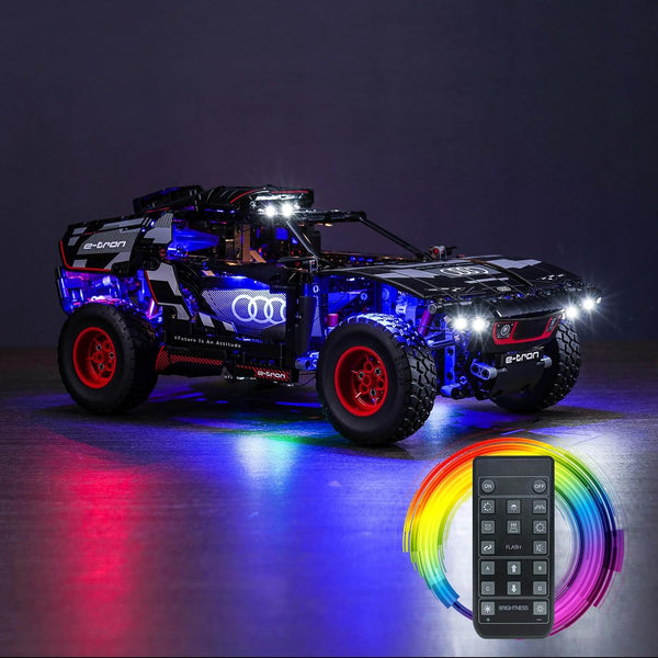 Upgraded Led Light Kit for Lego Technic Audi RS Q e-tron Building Set, Compatible with Lego 42160 (Model Not Included)