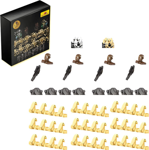50-Piece Pack 4+ Battle Robot Army Figures Full Body (Not Partial) Building Blocks Soldiers Compatible with Major