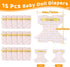 15 Set 17-24 Inch BABESIDE Pcs Reborn Baby Doll Accessories Diapers for Dolls Realistic Baby Doll Underwear with Cute