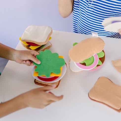 Set (33 1 Count Melissa & Doug Felt Food Sandwich Play Food pcs), Orange