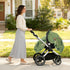 Dalzium Green Tuna Fish and Bait Car Seat Cover Baby, Carseat Canopy Cover for Girl Boy, Breathable Baby Carrier Cover