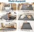 COLLACOCO 1.3" Tummy Baby Play Mat for Floor, Playpen Mat, Thick Memory Foam Time Mat, Soft Coral Velvet Nursery Rug