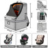 SINVICKO Backpack Car Seat Travel Bag,Padded Car Seats with Steel Cable Handle and Reflective Stripes, Large Durable