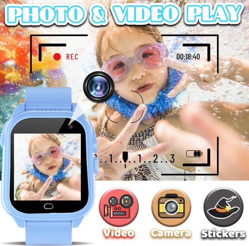 Kids Waterproof Smart Watch for Boys Girls Ages 3-12 with 26 Games, Camera, Music Player, Alarm Clock & More