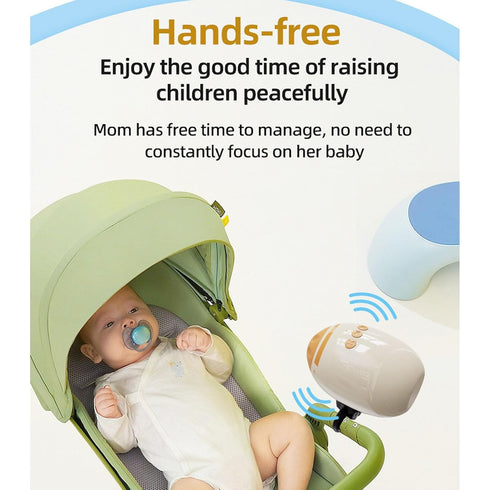 Fockety 11 Stroller Rocker, Hand Free Soothing White Noise Bluetooth Music, Portable BAB Rocker with Smart Simulation